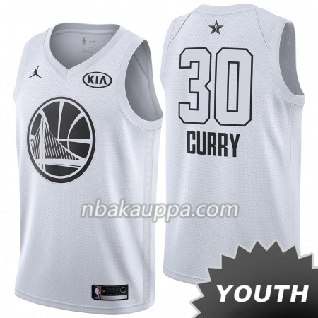 Golden State Warriors Stephen Curry 30 2018 Kaikki tähti Jordan Brand Valkoinen Pelipaidat Swingman - Lasten
